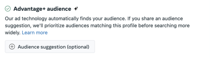 Advantage+ Audience